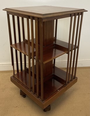 Lot 795 - An Edwardian inlaid mahogany revolving...