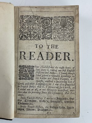 Lot 384 - BLOUNT (THOMAS), GLOSSOGRAPHIA, or a...