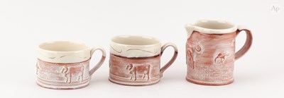 Lot 475 - PHILIP WOOD (born 1957); an earthenware jug...