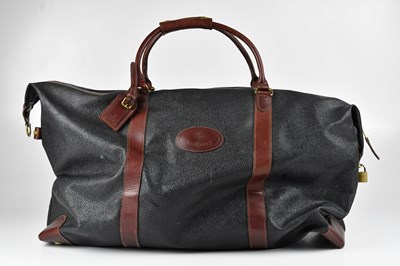 Lot 1408 - MULBERRY; a large vintage black scotchgrain...