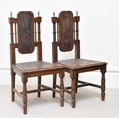 Lot 204 - A pair of carved, possibly Portuguese, chairs...