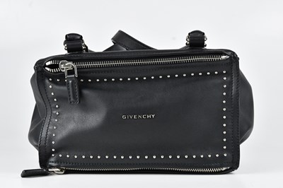 Lot 1330 - GIVENCHY; a black soft calfskin leather...