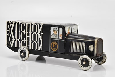 Lot 2036 - A Fauchon Paris tinplate van, length approx 30cm.