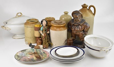 Lot 2208 - An unusual salt glazed model of a standing...