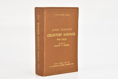 Lot 349 - WISDEN; JOHN WISDEN’S CRICKETERS' ALMANACK FOR...