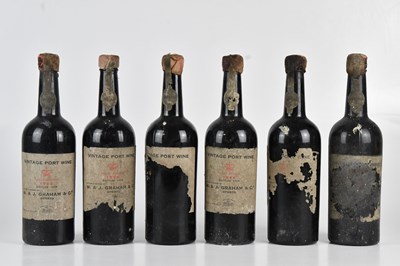 Lot 2455 - PORT; six bottles of W&J Graham & Co Finest...
