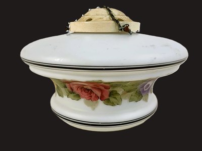 Lot 766 - A 1960s vintage glass ceiling light with...