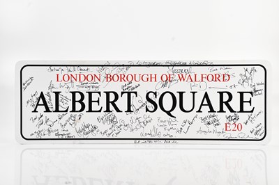 Lot 1443 - EASTENDERS; an Albert Square sign, signed by...