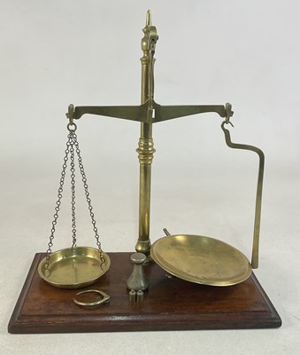 Lot 753 - W&T AVERY LTD; a set of brass apothecary...
