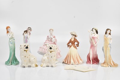 Lot 1272 - COALPORT; five figures comprising 'Ruby',...