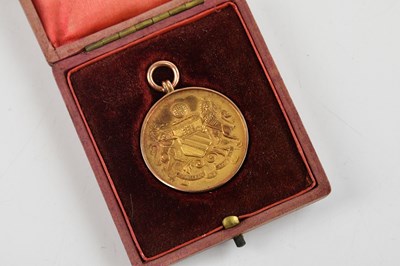 Lot 2245 - MANCHESTER INTEREST; a 9ct gold medallion set...