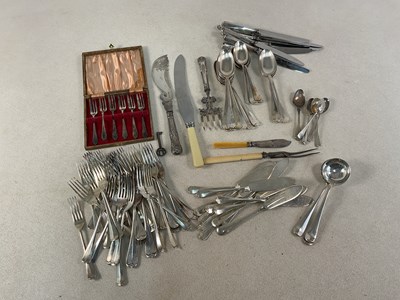 Lot 736 - DIXON; a quantity of silver plated flatware,...