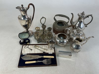 Lot 729 - COOKE & KELVEY; a silver plated small...