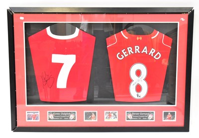 Lot 651 - LIVERPOOL FC; a framed montage containing two...