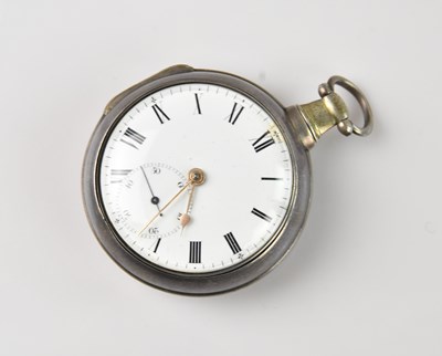 Lot 310 - A George III hallmarked silver key-wind open...