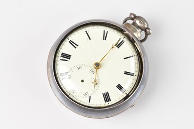 Lot 303 - A George IV hallmarked silver key-wind open...