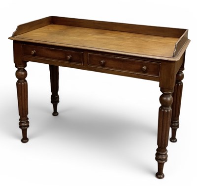 Lot 50 - A 19th century mahogany two drawer writing...