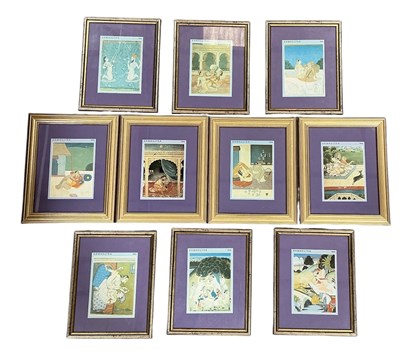 Lot 328 - A collection of ten framed Indian 'Kamasutra'...