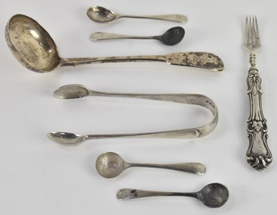Lot 1145 - A William IV hallmarked silver sauce ladle,...