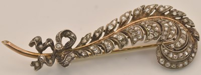 Lot 1385 - An early 20th century yellow metal diamond set...
