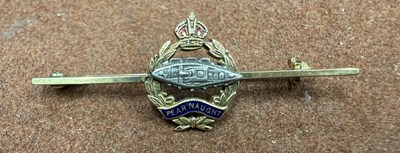 Lot 1390 - A 14ct yellow gold British army Royal Tank...
