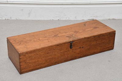 Lot 475 - A late Victorian pitch pine storage box,...