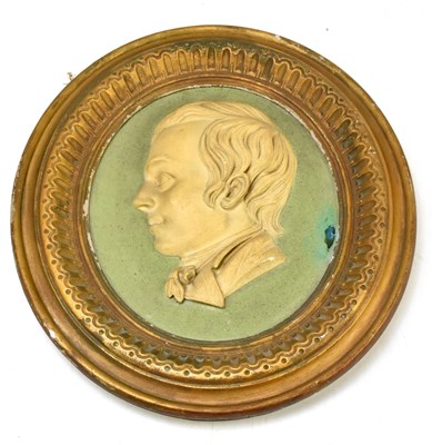 Lot 105 - ROBERT BURNS; an unusual painted plaster oval...