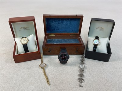 Lot 720 - ROTARY; two gentleman’s wristwatches, both...