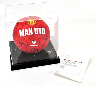 Lot 780 - MANCHESTER UNITED; an autographed size 5...