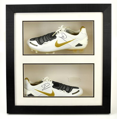 Lot 774 - RIO FERDINAND; a framed pair of autographed...