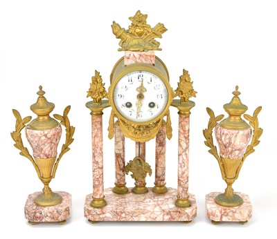 Lot 193 - A late 19th century French marble and ormolu...