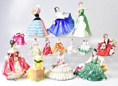 Lot 177 - ROYAL DOULTON; fourteen figures of ladies in...