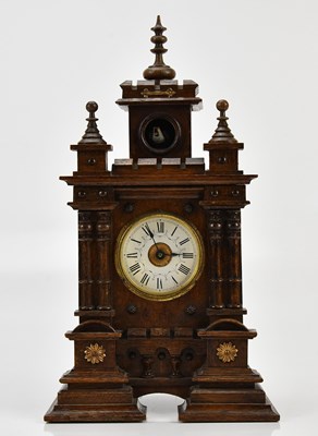 Lot 336 - A late 19th century oak and pine German cuckoo...