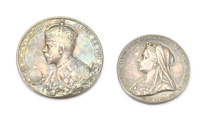 Lot 566 - A George V 1911 Coronation coin, together with...