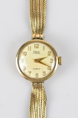 Lot 1167 - TALIS; a lady's 9ct gold cased wristwatch, the...