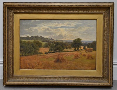 Lot 1051 - JOHN CLAYTON ADAMS; oil on canvas, harvest...