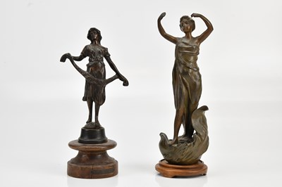 Lot 613 - AFTER V CONSTRAND; an Art Nouveau patinated...