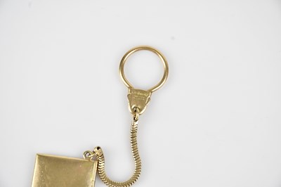 Lot 4 - A 9ct yellow gold stamp holder formed as an...