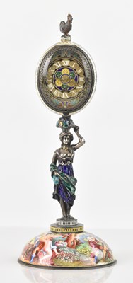 Lot 61 - A 19th century Viennese silver and gilt metal...