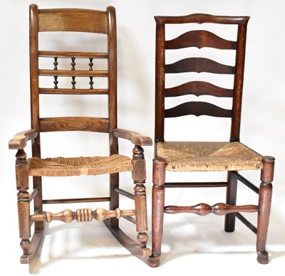 Lot 31 - Four 19th century chairs comprising two ash...
