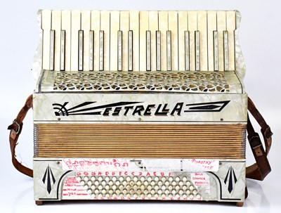 Lot 514 - An Estrella piano accordion, no. 303, with...