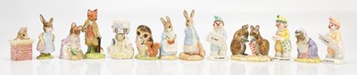 Lot 1280 - ROYAL ALBERT; nine Beatrix Potter figures...