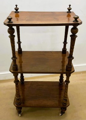 Lot 797 - A Victorian mahogany three tier what-not...