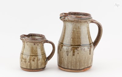 Lot 513 - RICHARD BATTERHAM (1936-2021); a stoneware jug...