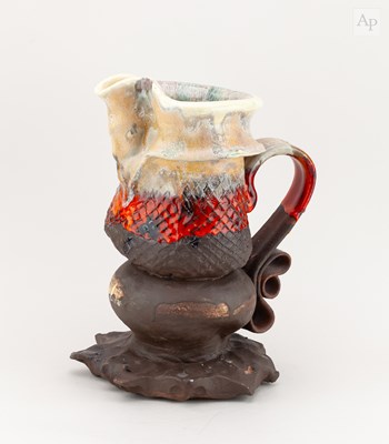 Lot 554 - SIMON CARROLL (1964-2009); a tall earthenware...