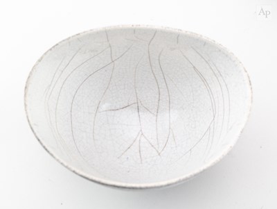 Lot 27 - ANNE JAMES (1937-2025); a pair of raku bowls...