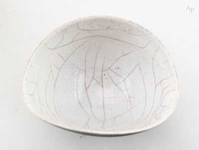 Lot 27 - ANNE JAMES (1937-2025); a pair of raku bowls...