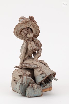 Lot 224 - HILARY BROCK (born 1933); a stoneware figure...