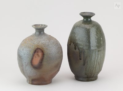 Lot 110 - CLAYTON AMEMIYA; a square wood fired stoneware...