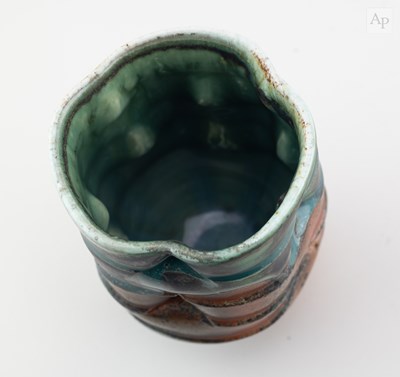 Lot 38 - BEN BATES; a group of five ribbed wood fired...